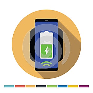 Phone and wireless charging pad icon