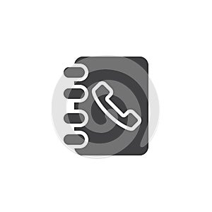 Phonebook agenda vector icon