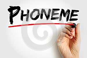 Phoneme is a unit of sound that can distinguish one word from another in a particular language, text concept background
