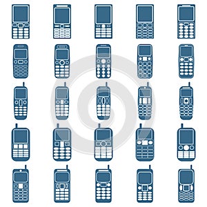 Phones icon vector set