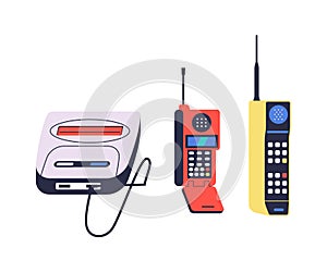 Phones Retro Electronic Devices Evoke Nostalgia With Their Classic Designs, Dials, Antennas And Analog Charm