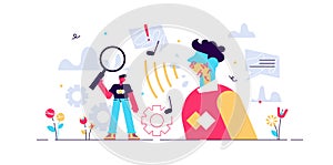 Phonetics vector illustration. Flat tiny