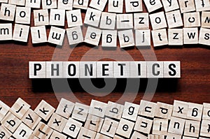 Phonetics word concept on cubes