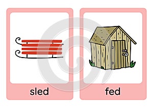 Phonics -ed Flashcards - 2