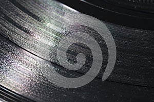 Phonograph disk closeup