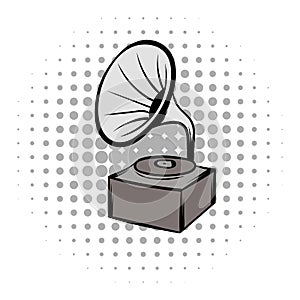 Phonograph grey comics icon
