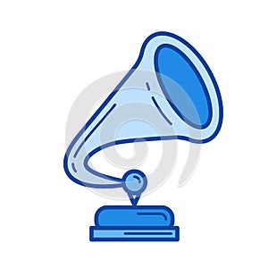 Phonograph line icon.