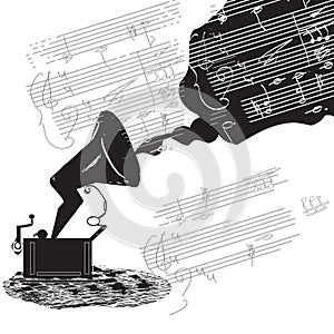 Phonograph sketch