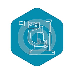 Phoropter, ophthalmic testing device machine icon