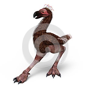 Phorusrhacidae, also Terror Bird. 3D Illustration