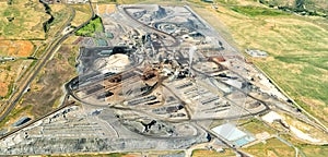 A phosphate mine processing facility