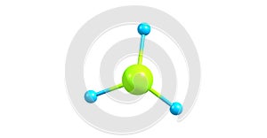 Phosphine molecular structure isolated on white