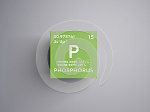 Phosphorus. Other Nonmetals. Chemical Element of Mendeleev\'s Periodic Table 3D illustration