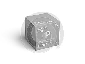 Phosphorus. Other Nonmetals. Chemical Element of Mendeleev\'s Periodic Table 3D illustration photo