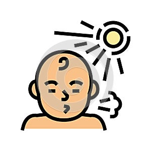 photic sneeze reflex color icon vector illustration