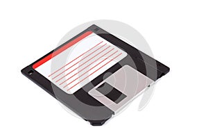 Photo of 3.5 old diskette on white