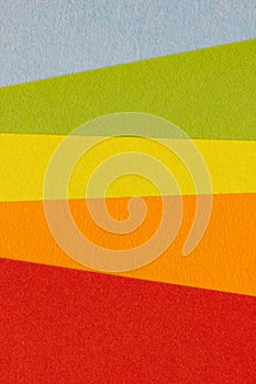 Photo of Abstract Rainbow Paper Flat Composition. Striped Background from Bright Colorful Sheets. Flat Lay Style