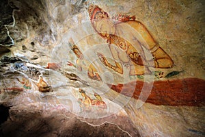 The alfresco paintings Sigiriya Sri Lanka photo