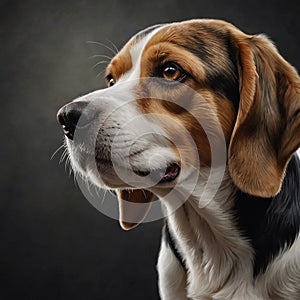 A photo of an amazingly cute, funny and charming beagle dog on a beautiful background.