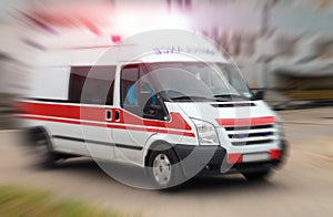 A photo of an ambulance