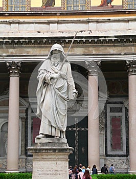 Photo of an ancient Christian monument the Cathedral of St. Paul in Rome