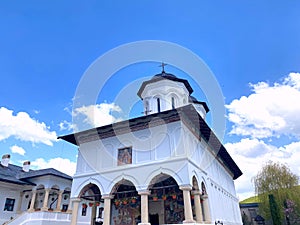 Aninoasa Monastery. Orthodox Christian church in Arges Romania. Religious site