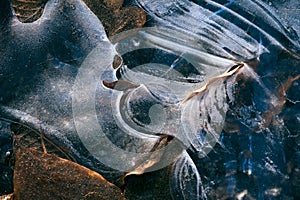 Photo art of frozen puddle