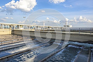 Backwash Process in Water Treatment Plant photo