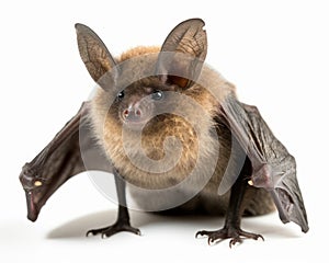 photo of bat isolated on white background. Generative AI