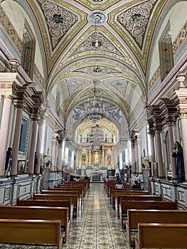Beautiful Catholic Church interior in Rioverde Mexico