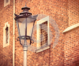 photo of beautiful lamp post and vintage old windows in Wroclaw, Poland