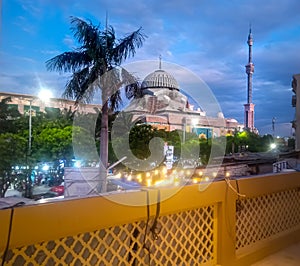 photo of the big mosque dome in jakarta