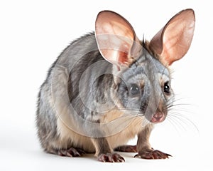 photo of bilby macrotis lagotis isolated on white background. Generative AI