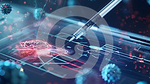 Photo of a biopsy needle extracting tissue.