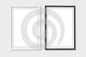 Photo  Black Blank and White Picture Frame