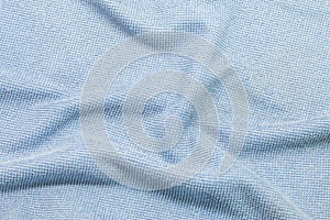 Photo of blue wave fabric