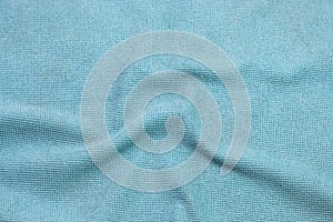 Photo of blue wave microfiber fabric texture