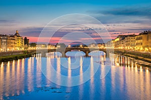 Ponte Alla Carraia & Sunset photo