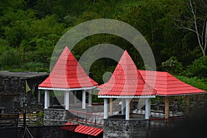 photo of a building with trees in the background