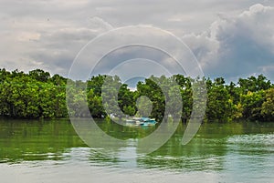Photo of a calm lake that can be used for environmental purposes and mock up designs