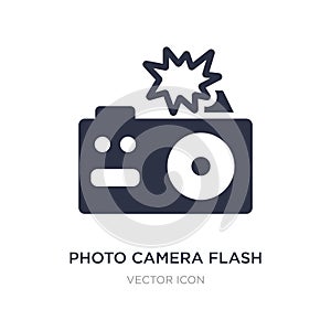 photo camera flash icon on white background. Simple element illustration from Technology concept