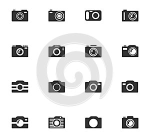 photo camera icon set