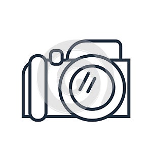 Photo camera icon vector isolated on white background, Photo camera sign