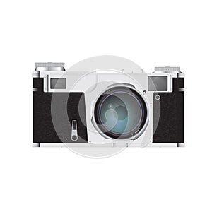 Photo camera isolated on white