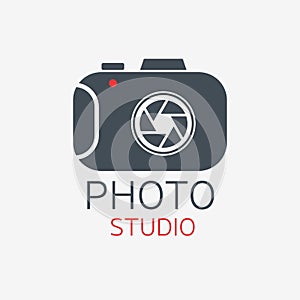 Photo camera logo. Photo Studio concept. Vector logotype template