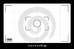 Photo camera viewfinder. Photography ui zoom, adjustment focus frame and digital viewfinder.