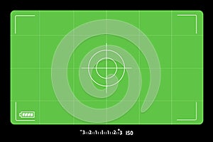 Photo camera viewfinder. Photography ui zoom, adjustment focus frame and digital viewfinder.