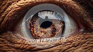 Super Realistic Camel Eye - Hyper-detailed Renderings And Dinopunk Style photo