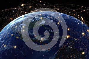 Communication between the vast array of satellites. Generative AI