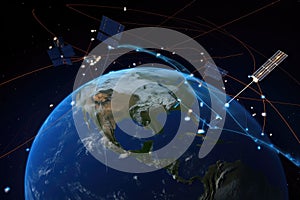 Communication between the vast array of satellites. Generative AI